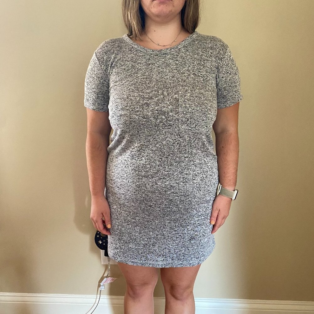 Forever 21 Gray knit t-shirt dress